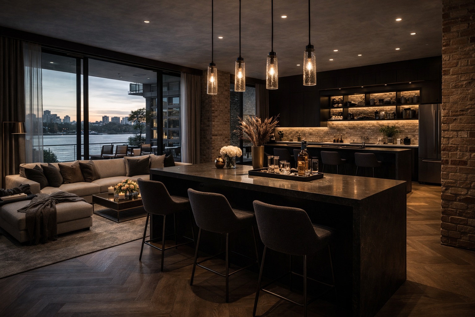 Home Staging Wohnraum für hochwertige Immobilienpräsentation von Portery in München